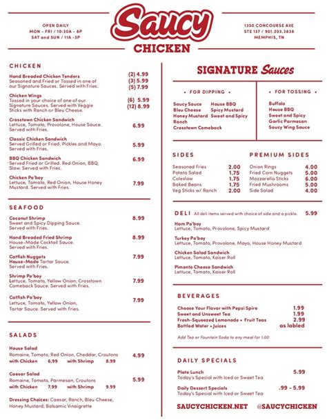 the saucy hen menu|The Saucy Hen Menu 